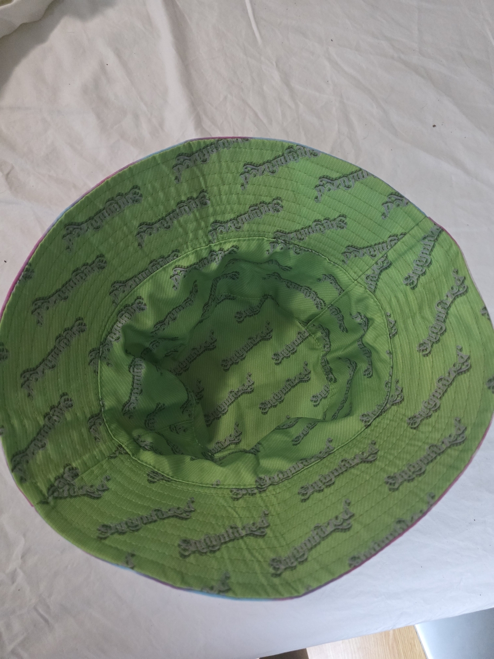 Reversible "Shrymfuzed" Bucket Hat  Tie-Dye & Green Print (2-in-1 Style)